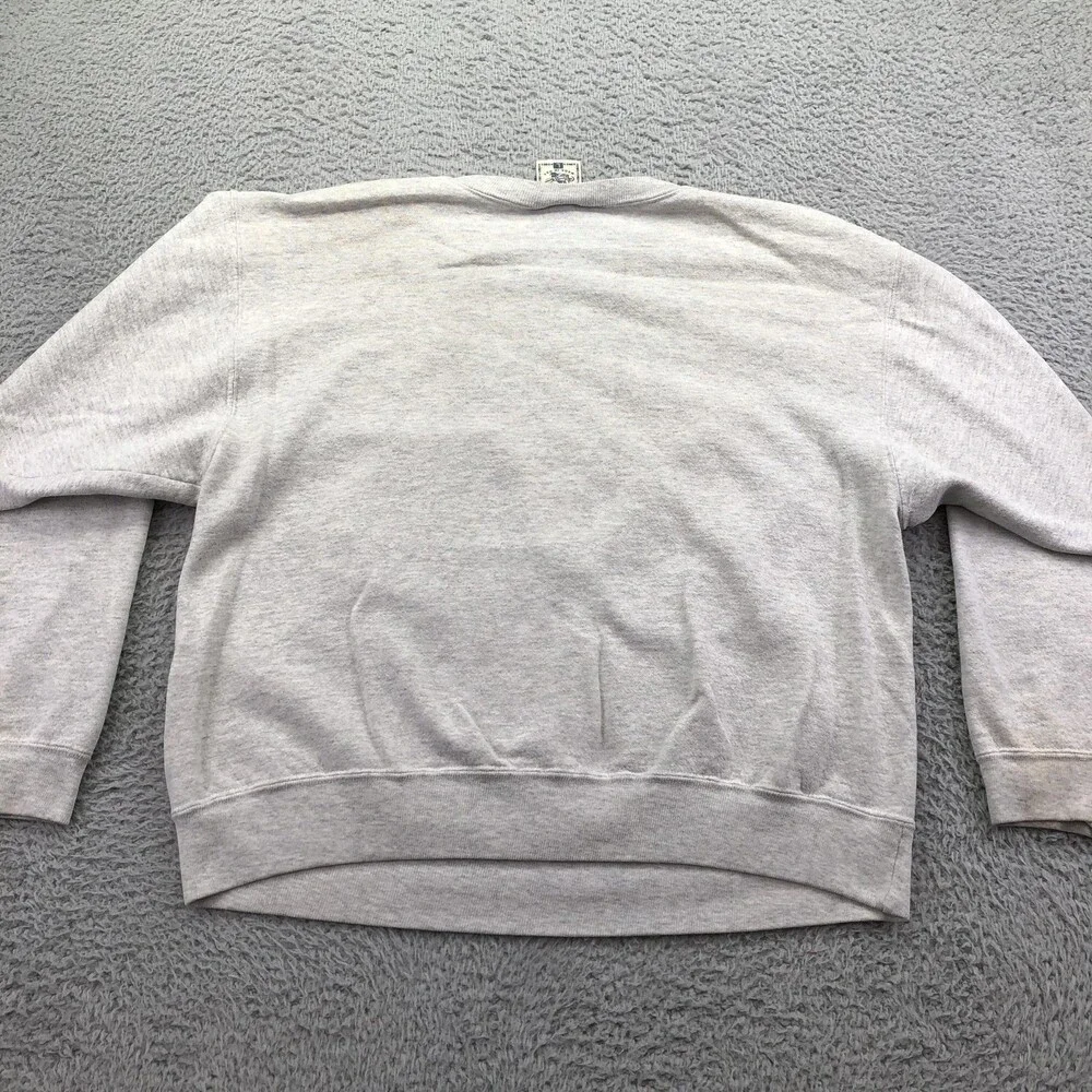 Vintage Religious Sweatshirt Mens Large Gray Crewneck Today He Forgives Cross